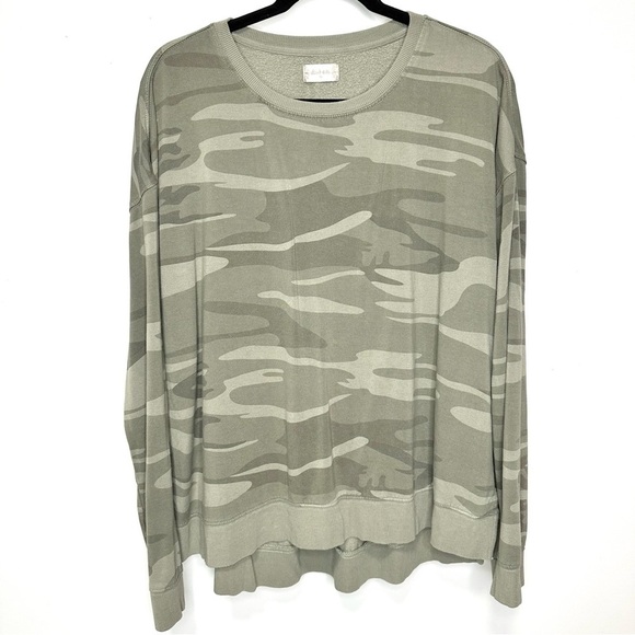Altar’d State Camo SOFT Rayon Crewneck Pullover Sweatshirt Sz XL - Picture 1 of 7